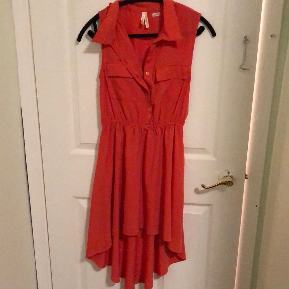 Orange sleeveless dress Small